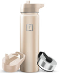 IRON °FLASK 22 oz Wide Mouth Water Bottle with 3 Lids