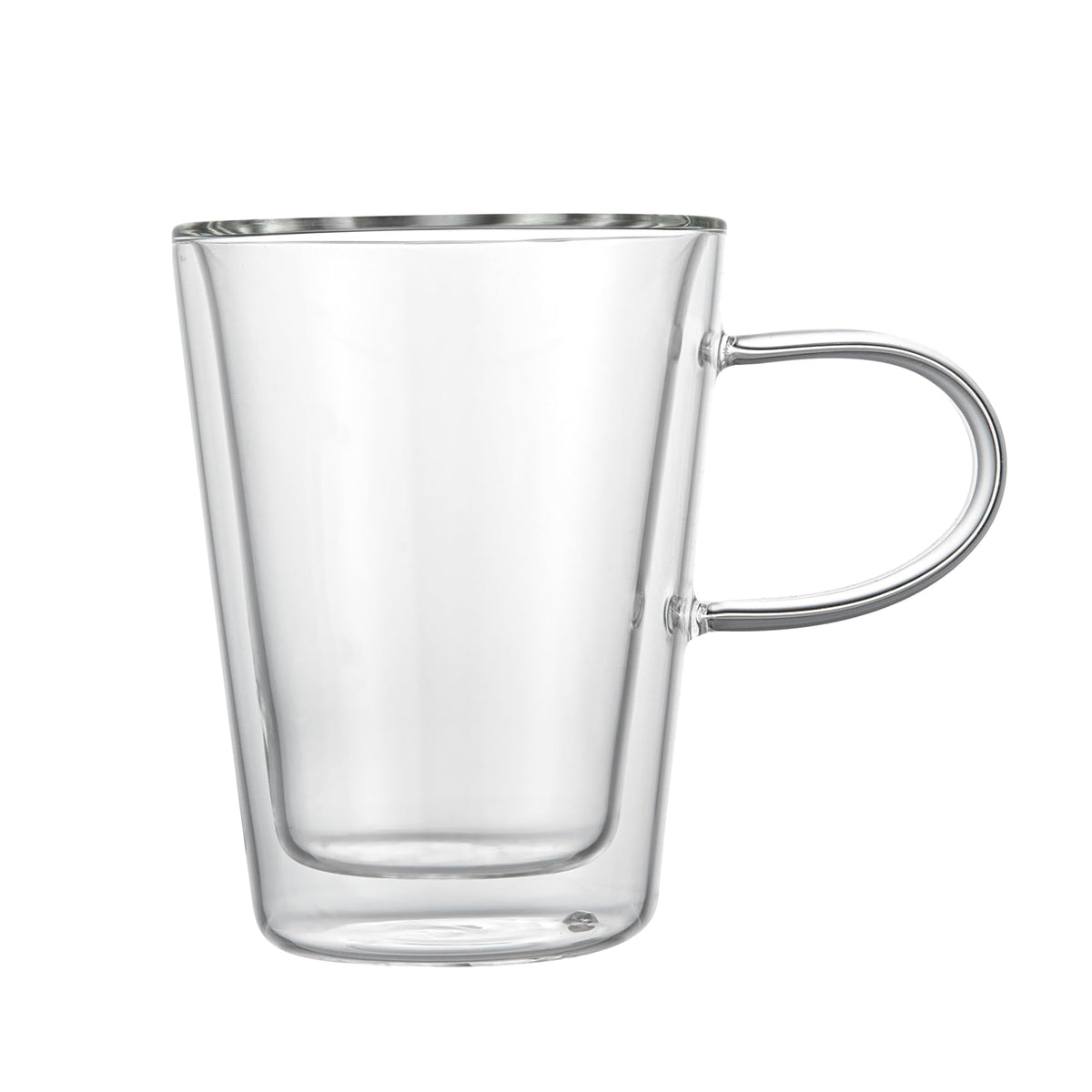 Restaurantware Glass Espresso Cups 5 Count 12 Ounces Borosilicate Double Wall Glass Coffee Mugs Insulated Clear Tea Drinkware for Hot or Cold Beverages