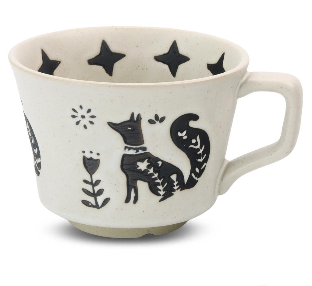 LINVIA 11 oz Ceramic Coffee Mug, Stoneware Teacup with Handle