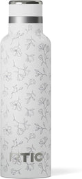 RTIC 20oz Journey Bottle Metal Stainless Steel Vacuum Insulated, BPA Free, Reusable, for Water, Hot and Cold Drinks, Travel, Sports, Camping, White Magnolias