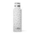 RTIC 20oz Journey Water Bottle Ceramic Lined Metal Stainless Steel Vacuum Insulated, BPA Free, Reusable, for Water, Hot and Cold Drinks, Travel, Sports, Camping, White Magnolias