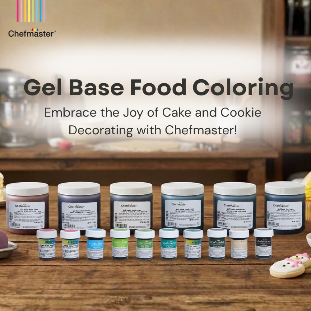 Chefmaster Royal Blue Gel Food Coloring | Vibrant Color | Professional-Grade Dye for Icing, Frosting, Fondant | Baking & Decorating | Fade-Resistant | Easy-to-Use | Made in USA | 20 oz