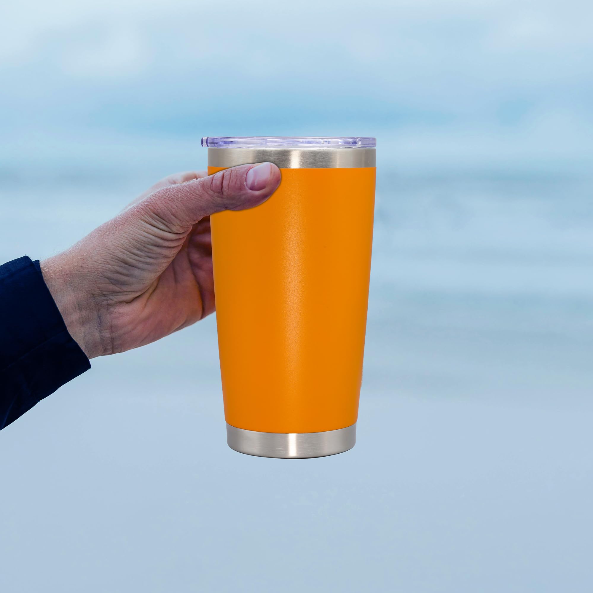 20oz Tumbler Insulated Coffee Tumblers with Lid Stainless Steel Orange 4P