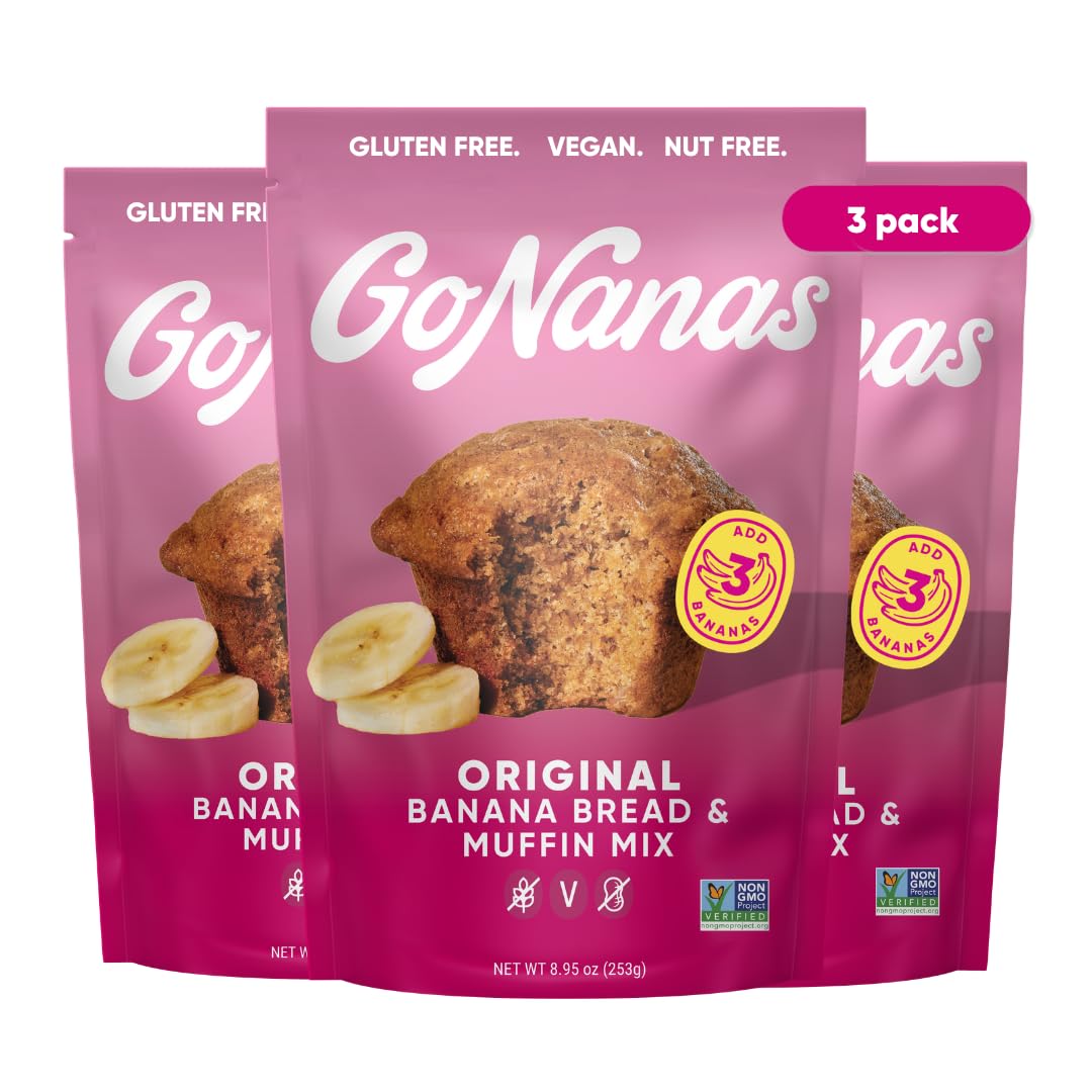 GoNanas Salted Caramel Banana Bread & Muffin Mix, Gluten Free Vegan, 1 Pack