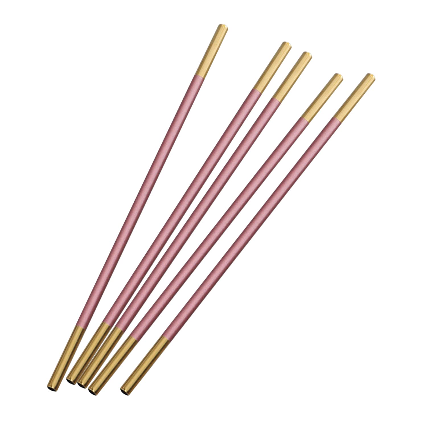 Stainless Steel Reusable Metal Straws,Extra Long Reusable Metal Straws,Metal Drinking Straws,Straight,Pink,5 Pieces.