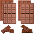 4-PACK Chocolate Bar Molds - Silicone Break Apart Protein and Engery Bar Candy Chocolate Molds
