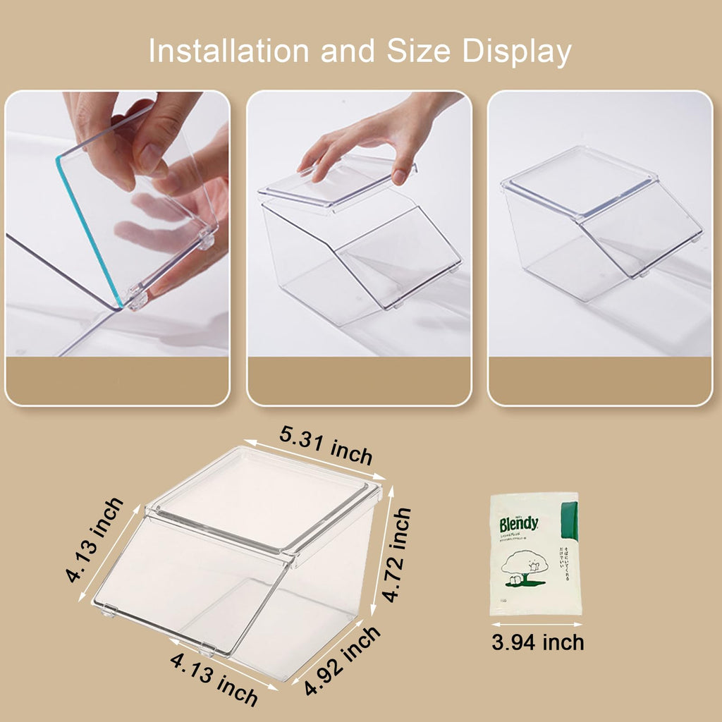 LLGWGL Front Opening Stackable Tea Bag Organizer, 2 Pack