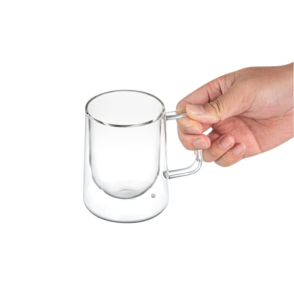 Restaurantware 10 oz Professional Glass Coffee Mug, 2 Pack