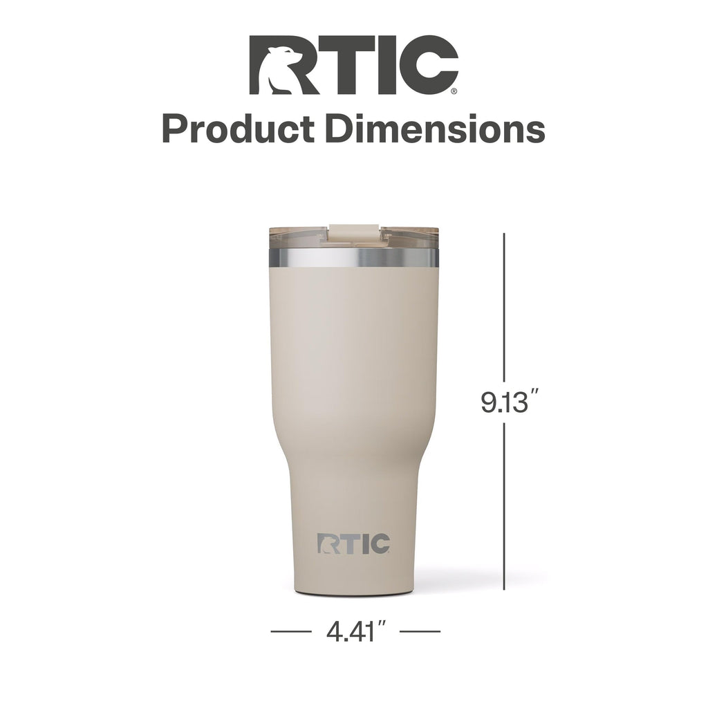 RTIC 40oz Essential Tumbler with Lid, Ceramic Lined, Beach