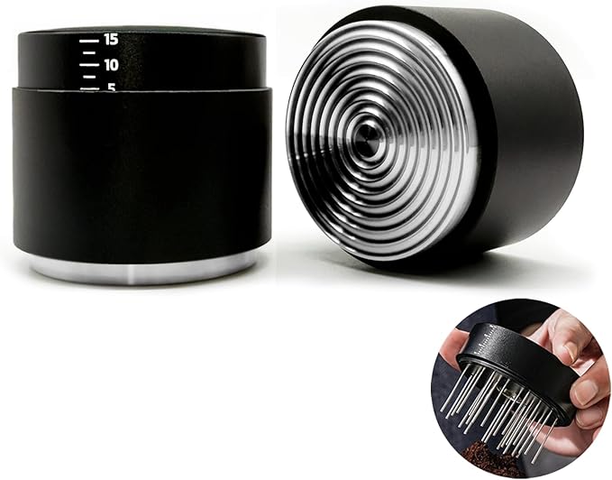 58MM Espresso Tools - Professional WDT Tool, Coffee Distributor & Tamper with 3-in-1 Design, 304 Stainless Steel Barista Essentials for Home Coffee Brewing, Beginner-Friendly Accessories