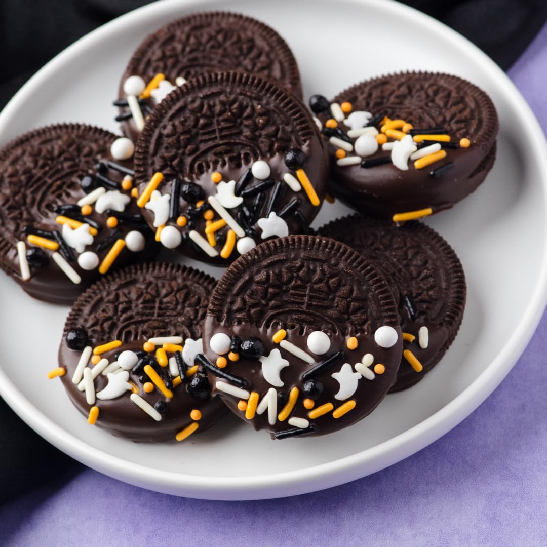 Sweets Indeed Natural Dye Free Halloween Sprinkles, Edible Sprinkle Mix, Perfect for Cake Decorations, Baking, Ice Cream, Cookies, Cupcake Topper (Natural Halloween Mix)