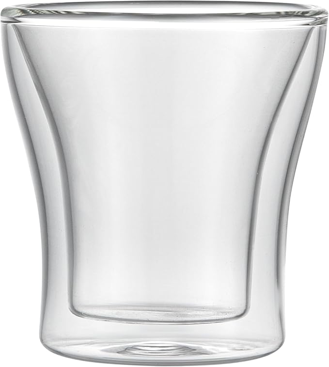 Restaurantware Glass Espresso Cups 5 Count 12 Ounces Borosilicate Double Wall Glass Coffee Mugs Insulated Clear Tea Drinkware for Hot or Cold Beverages