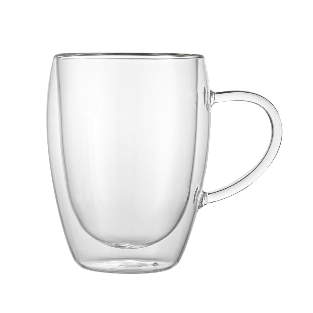 Restaurantware 12 oz Professional Glass Coffee Cup, 2 Pack