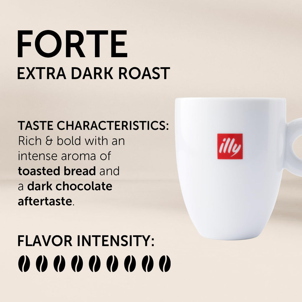 illy Ground Drip Coffee, Forte Dark Roast, 8.8 oz