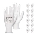 KAYGO Safety Work Gloves for Men Women, PU Coated Palm & Fingers, KG11P
