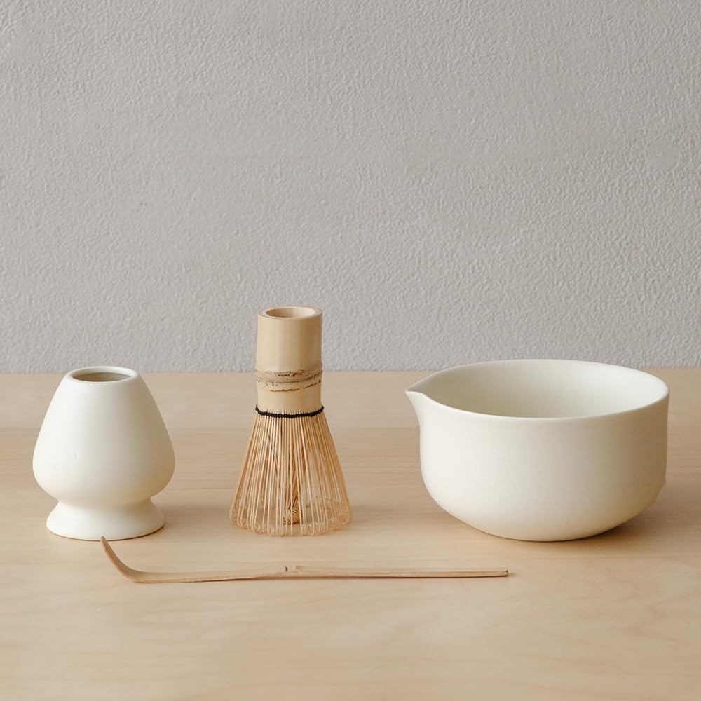 Matcha Kit - Premium Matcha Whisk Set with Traditional Bamboo Tools, Ideal Matcha Tea Set for Home (Matte Soft Pink)