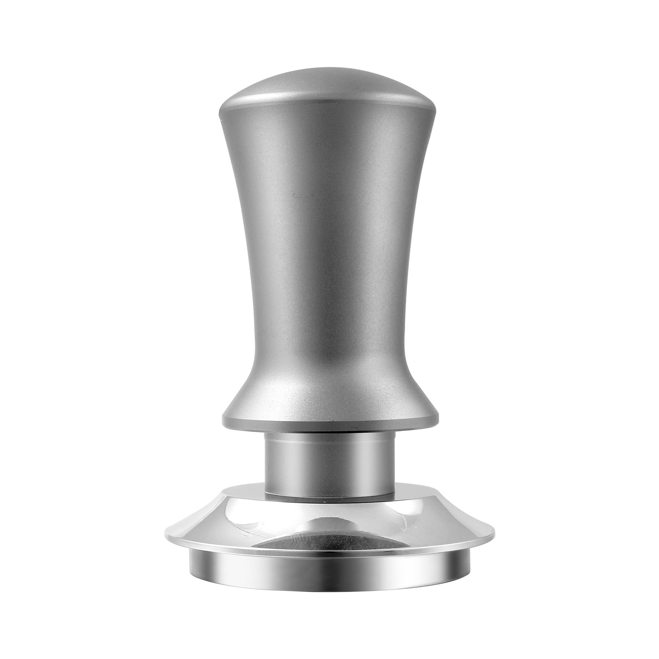 K COOL Coffee Tamper, Espresso Tamper, Premium Barista Tamper with Calibrated Spring, 100% Flat Stainless Steel Base Tamper for Espresso Coffee Machine (51mm, Silver)