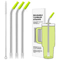 Prurex Bent Metal Straws for Stanley 30oz, Reusable Stainless Steel Straws
