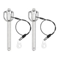 uxcell 2 Pcs Quick Release Pin, 3/8" x 3" (Dia. x L) Push-Button Ball Locking Pin, 304 Stainless Steel, Silver