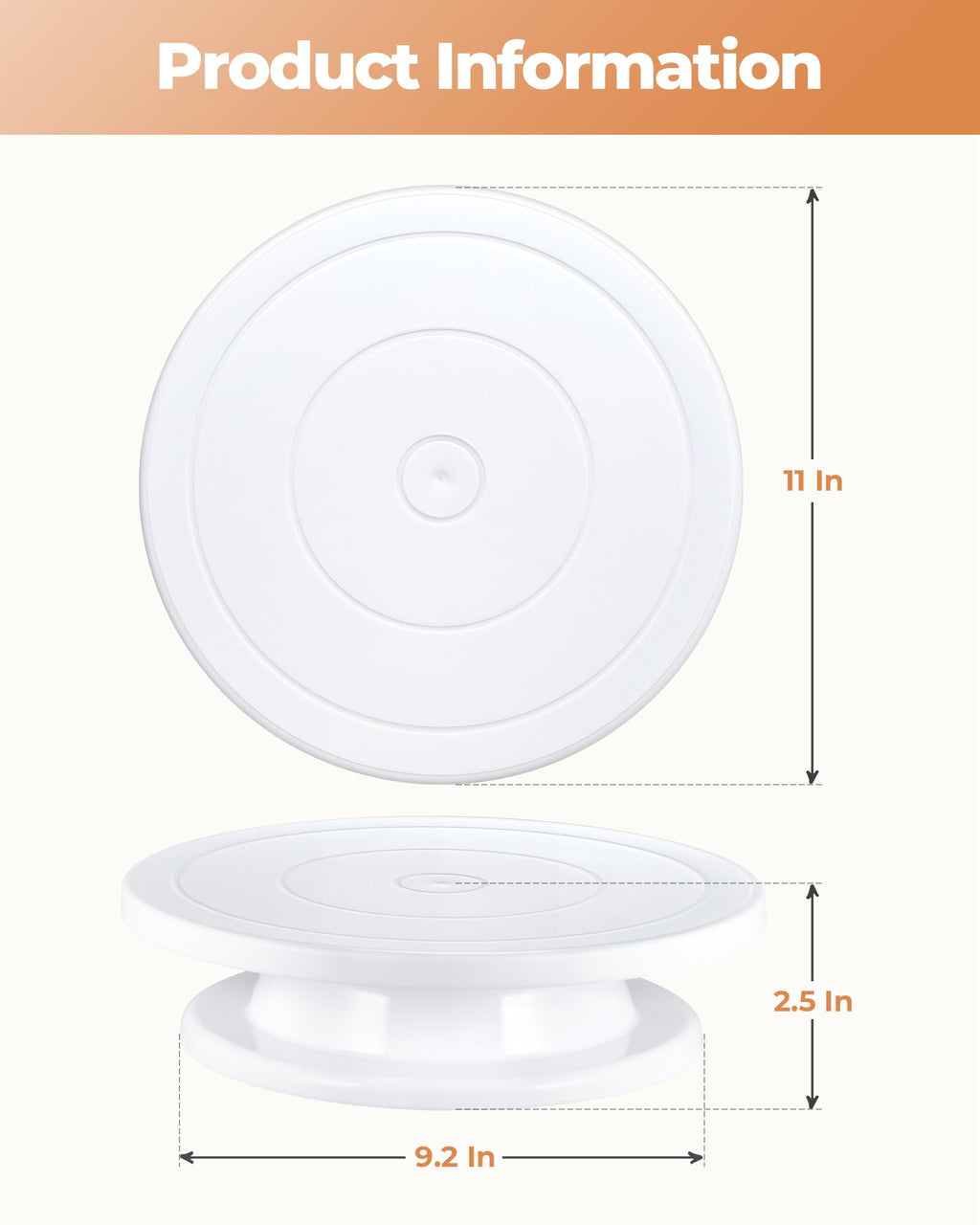 Kootek Cake Stand Turntable for Party, Base Giratoria para Pastele
