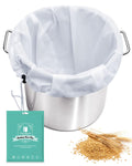 MONKKINO 4 Pack Beer Brew Bags, Reusable 250 Micron Fine Mesh Strainer Bags