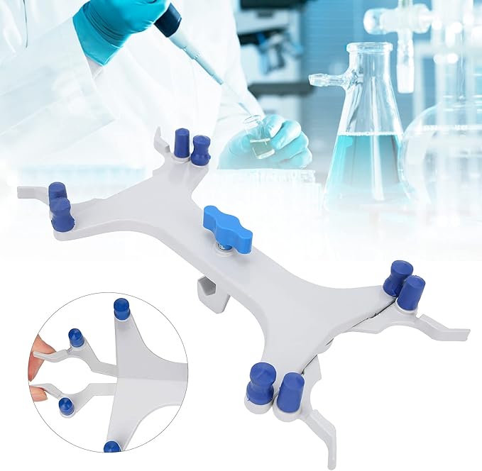 Burette Clamp Dual Holder, Aluminum Rubber Grip 24.6 cm