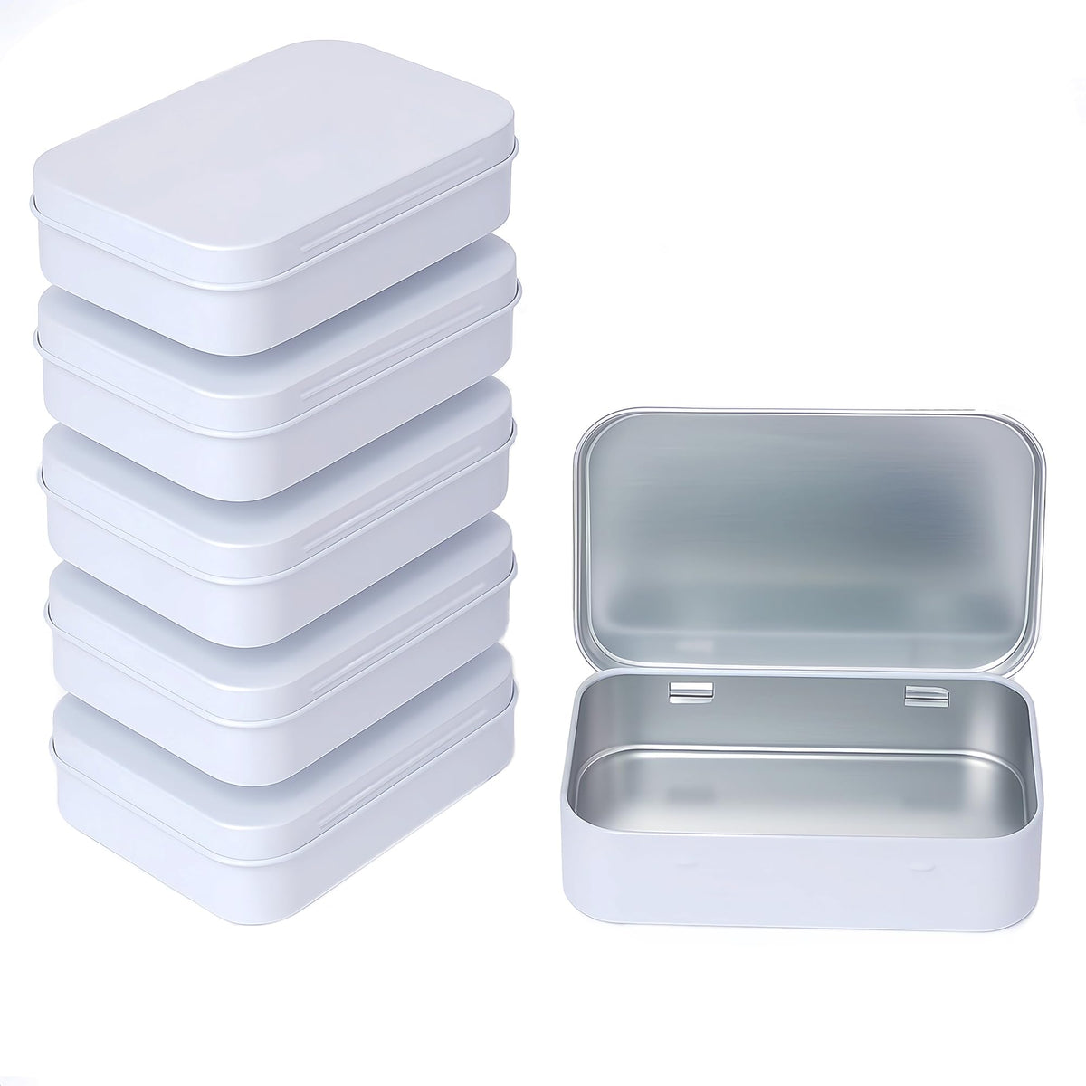 Forever bene 20-Pack Black Hinged Tin Boxes for Nail Art