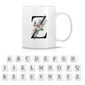 Retreez Initial A-Z Floral Botanical Bouquet Alphabet Monogrammed Monogram Mug 11 Oz Ceramic Tea Coffee Mugs - Appreciation Thank You Wedding Birthday Gifts for her friend coworker sister - Z Initial