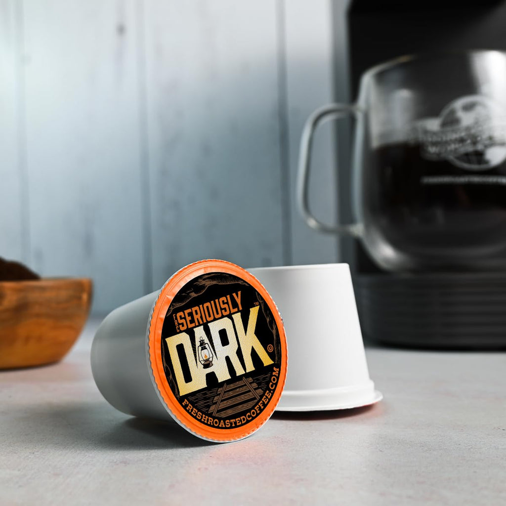 Fresh Roasted Coffee, Dark Roast Blend Variety Pack K-Cup Pods for Keurig Brewers, Dark Roast, Kosher, 96 Count Loose Pack