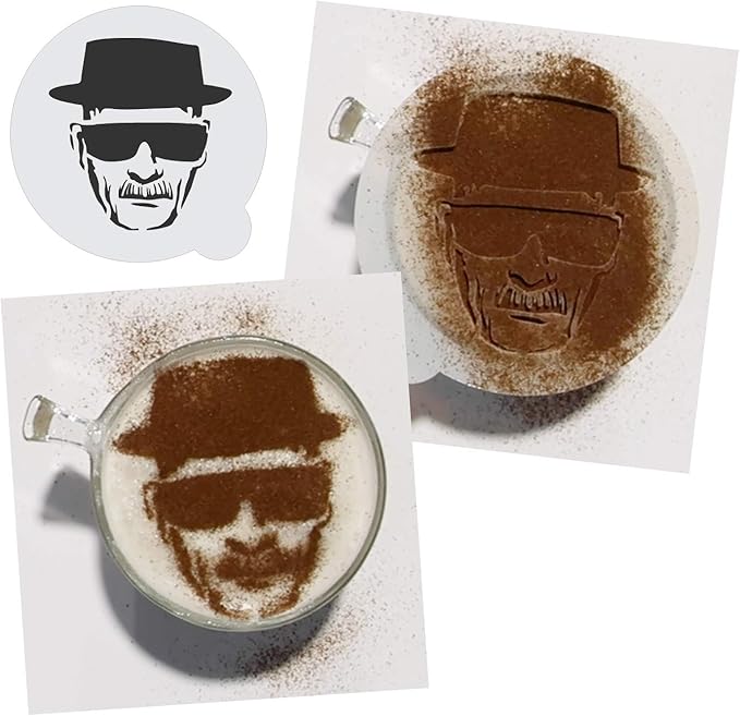 Stencil Stop Custom Coffee Stencil - Customizable for Business Logos, Faces, Images - 14 Mil Mylar Plastic (2.5 x 2.5 inches - 5 Pack)