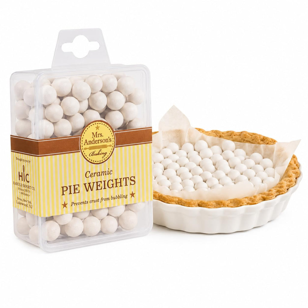 Mrs. Anderson's Baking Ceramic Pie Crust Weights, 135 Count, Natural Stoneware, For Blind Baking Pie Crusts And Tart Shells With Even Baking Results