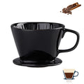 Marirao Pour Over Coffee Maker, Single Cup Coffee Dripper, Manual Porcelain Slow Brewing Accessories for Travel, Camping, Office, Home, Cafe, Coffee Gifts (White, Medium)