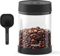 OUTPEAK Neo 2025 Auto Vacuum Coffee Canister, 0.75L for 8.8oz Coffee Beans, One-Button Operation, Small Airtight Coffee Canister with Scoop, Coffee Storage Container Clear Glass (Champion's Choice)