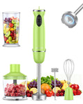 Immersion Blender Handheld 5 in 1 Hand Blender, 1000W Hand Mixer Stick, BPA-Free 12 Speed Handheld Blender with Mixing Beaker, Chopper, Whisk and Milk Frother for Soup, Smoothies, Sauce, Baby Food