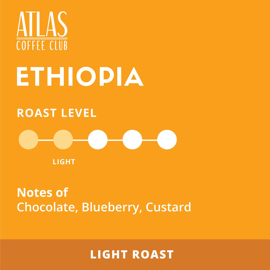 Atlas Coffee Club Keurig-Compatible Pods, Light Roast, Ethiopia, 24 Ct