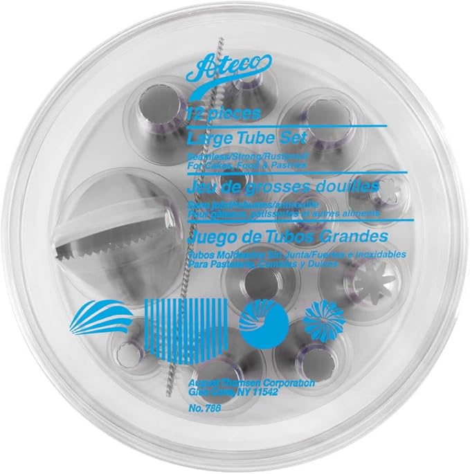 Ateco Jumbo Tip Set , Silver
