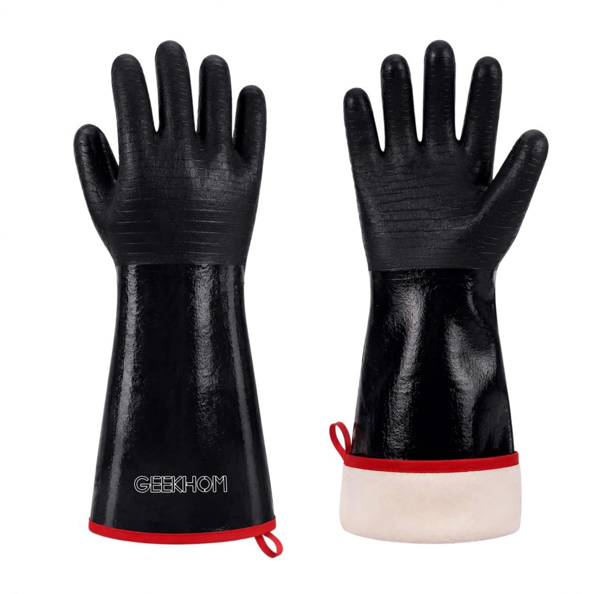 GEEKHOM 14-Inch Heat Resistant Gloves for Grilling 932°F Neoprene