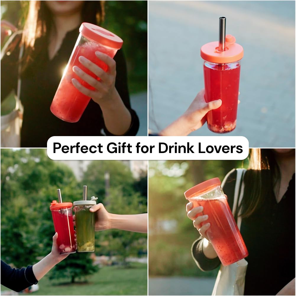 Dodoko Reusable 24 oz Boba Cup and Straw - White