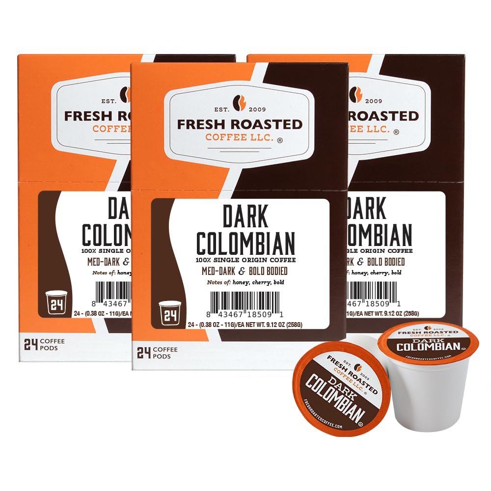 Fresh Roasted Coffee, Organic Bali Blue Moon K-Cup Pods for Keurig Brewers, Medium Roast, USDA Organic, Kosher, 24 Count (Pack of 3)