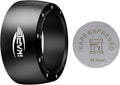 IKAPE Magnetic Dosing Funnel Set, 53MM Espresso Dosing Ring & Puck Screen Kit Compatible with Breville 54MM Bottomless Portafilter - with 8 Small Magnet (Black)