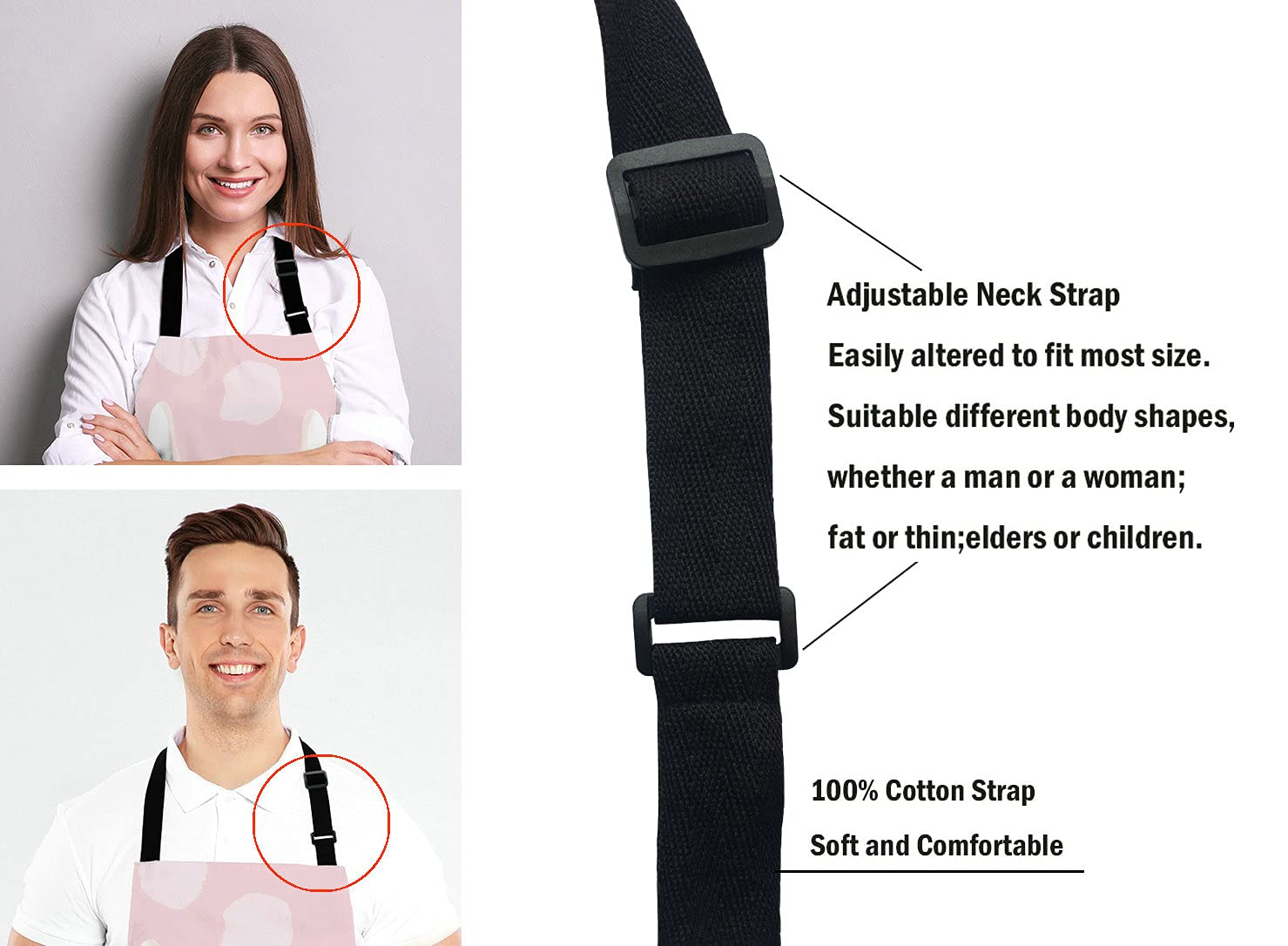 Lefolen Llama with fun quote You are llamazing Bib Apron with Adjustable Neck for Men Women,Suitable for Home Kitchen Cooking Waitress Chef Grill Bistro Baking Apron