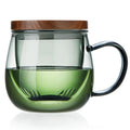 17 OZ Glass Tea Cup with Infuser and Lid, 500 ML Large Borosilicate Teacup, Clear Mug for Loose Leaf Tea, Blooming Tea, Tea Bags - Perfect Christmas or Birthday Gift for Women