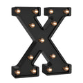 Foaky LED Letter Lights Sign Marquee Light Up Letters Sign for Night Light Wedding/Birthday Party Battery Powered Christmas Lamp Home Bar Decoration(X)
