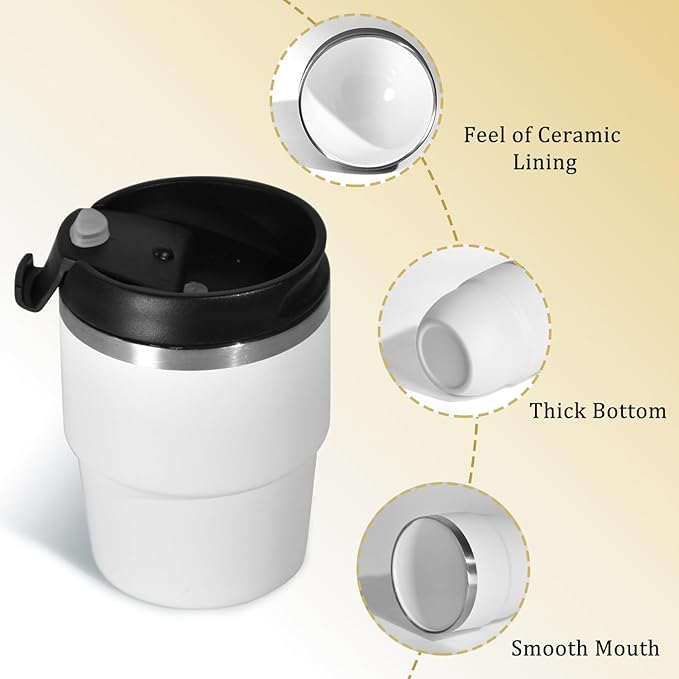 4oz Espresso Cups, Insulated Espresso Cups Set of 2, Expresso Shots Cup, Stainless Steel Shot Glasses for Coffee, Portable Espresso Travel Mug for Camping