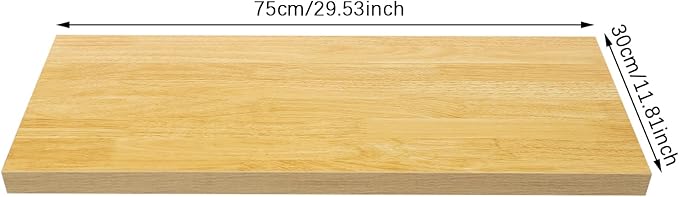 Butcher Block Countertop | 30x12in Wood Board Countertop | DIY Washer Dryer/Island/Kitchen Counter top | countertop Cutting Board | 1102lbs Load Capacity | Wood Color | NO Base Legs, 1.38in Thick