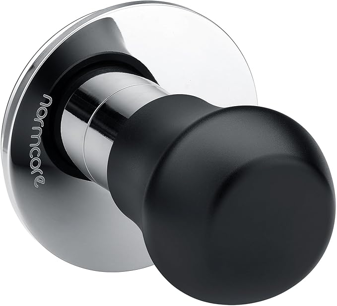 Normcore 57.5mm Coffee Tamper V4.1 Mini, Spring-Loaded with Click Feedback, 304 Stainless Steel Flat Base, Compatible with Lelit Anna Portafilter, Black