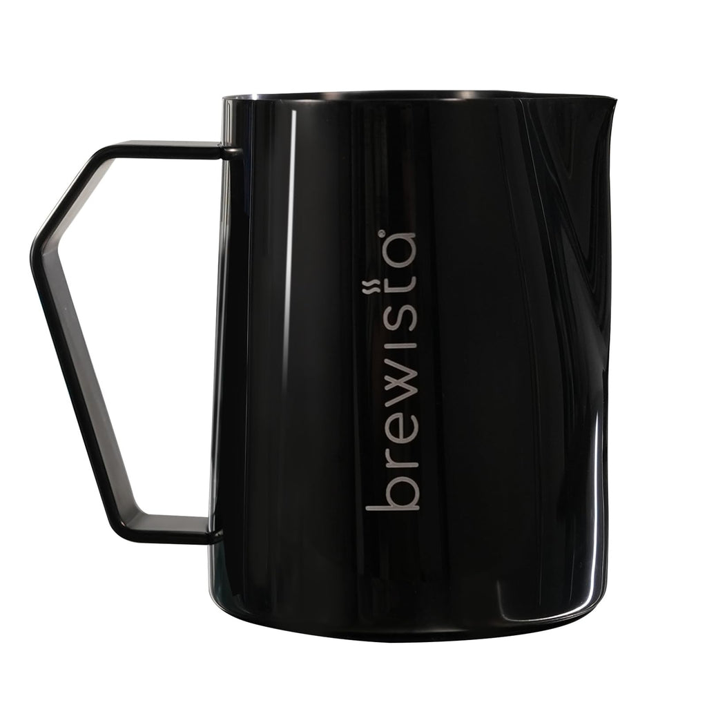 Brewista Precision Milk Frothing Pitcher, Steaming Jug, Coffee, Espresso Machine Accessories for Barista, Latte Art, Cappuccino, Stainless Steel Cup, 24 oz/720 ml, Matte Black