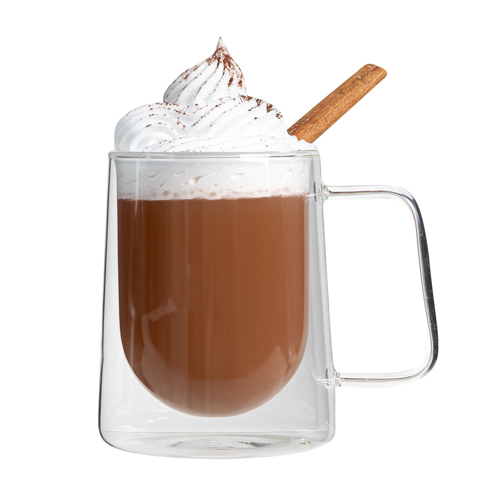 Restaurantware 10 oz Professional Glass Coffee Mug, 2 Pack