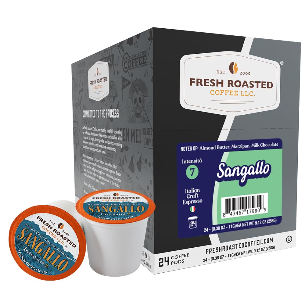 Fresh Roasted Coffee, Organic Bali Blue Moon K-Cup Pods for Keurig Brewers, Medium Roast, USDA Organic, Kosher, 24 Count (Pack of 3)