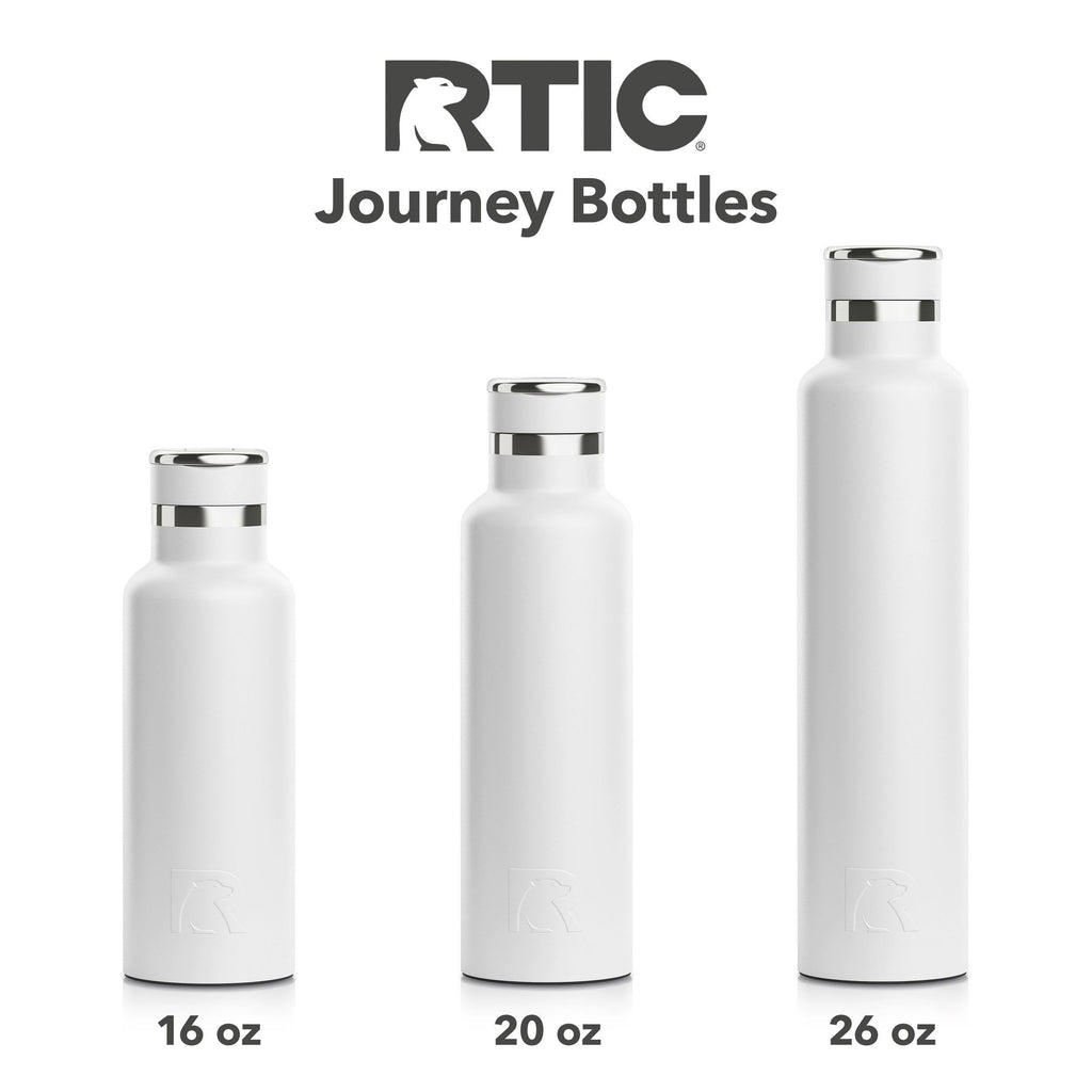 RTIC 26oz Journey Water Bottle, Ceramic Lined, White